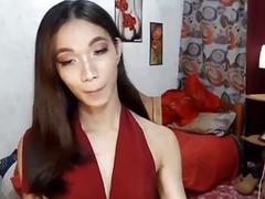Sexy tranny whore likes jerking off for her fans