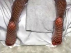 Final Moments of A Black Girl in Fishnets Getting Fuck by White Dick