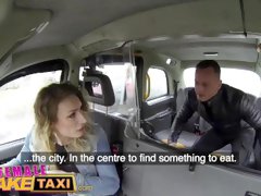 Female Fake Taxi French guy gives throat fucking and hard sex to horny Babe