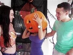 Hot Mom Has Halloween Sex With Stepson