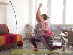 mom gets rough fucked by yoga instructor