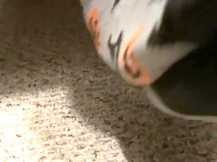 Teen girl socks up close foot fetish