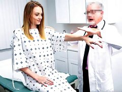 Doctor slides his dick inside Kyler Quinn's warm moisture