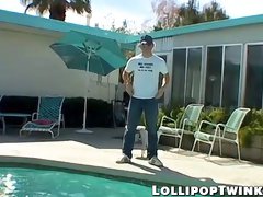 Twinkies anal banging by the poolside in threesome