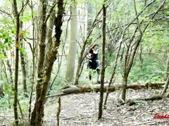 Woodland Nympho - Trailer - Tgirl solo outdoor masturbation