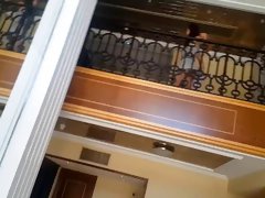 NO PANTIES in Hotel Lobby # Pussy n BUTT PLUG flashing under Hotel CCTV Cameras
