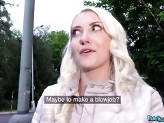 Crazy outdoor sex for money with a golden blonde Helena Moeller