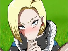 DragonballS Android 18 - POV REAL blowjob By MissKitty2K Gameplay